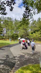 2023年6月度秋田県ジュニアゴルフアカデミー月例会スタートの様子